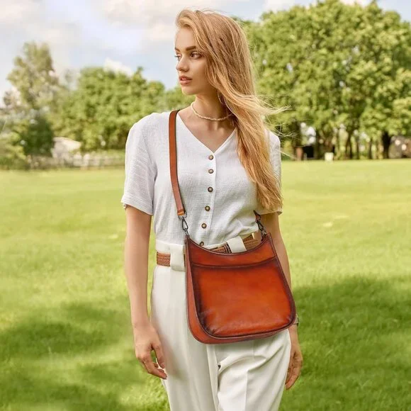 Women Green Leather Imported Zipper Purses Crossbody Shoulder Handbags - Picture 3 of 8